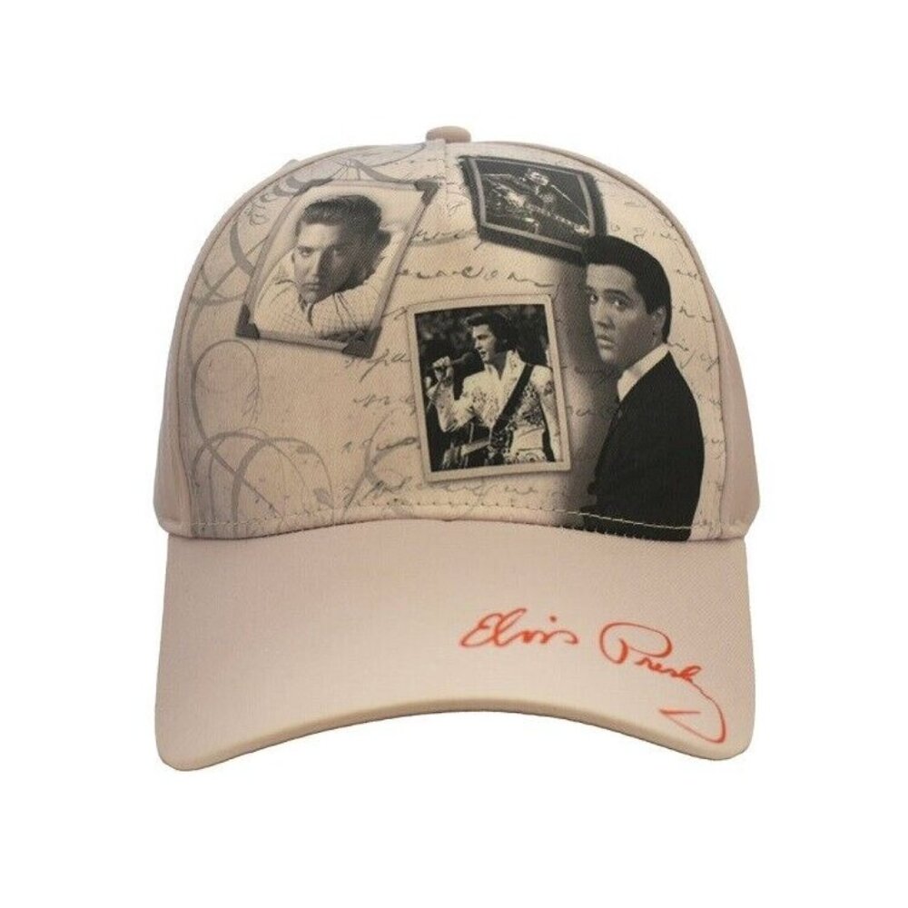 New Elvis Presley White Picture Frames Baseball Hat Cap Gift NWT The King Photo